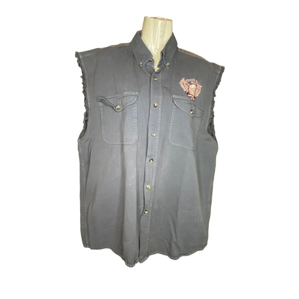 Biker Eagle Daytona Beach Bike Week 2006 Cutoff sleeve Shirt Large